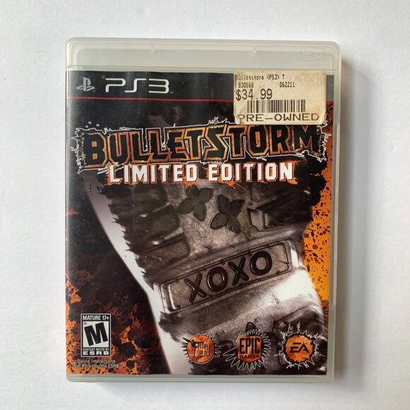 PS3 BulletStorm Bullet Storm Limited Edition Video Game Disc Case & Manual - Picture 1 of 3